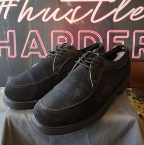 Hush Puppies Men’s 9 1/2 N blackSuede Oxford Shoes EUC Appear To Be Never Worn